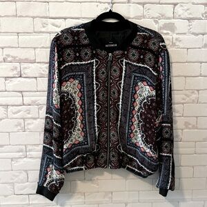 Cotton On Multicolor Women's Bomber Jacket Lightweight Unique Rare Find Size 8